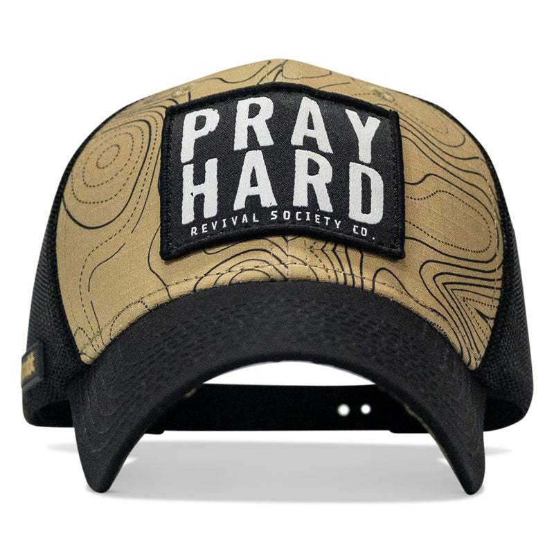 Load image into Gallery viewer, Pray Hard Patch Original Ripstop Snapback Hat