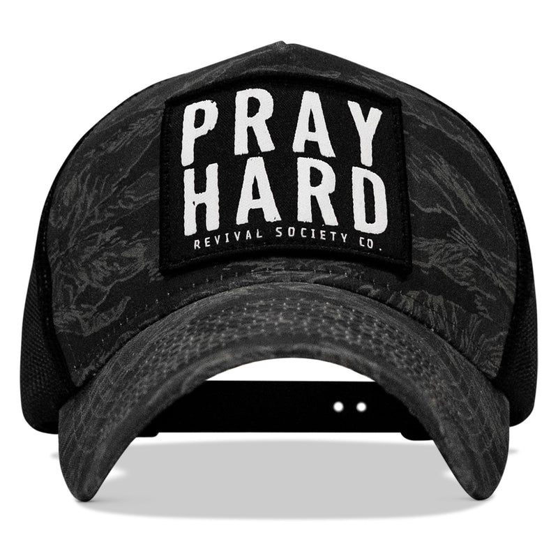 Load image into Gallery viewer, Pray Hard Patch Five Panel Breacher Snapback Hat