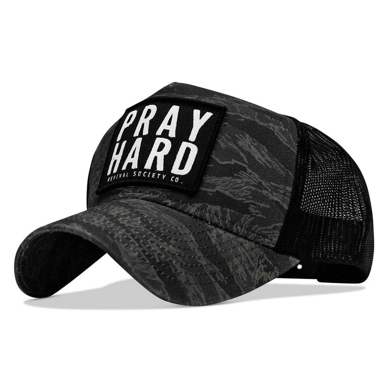 Load image into Gallery viewer, Pray Hard Patch Five Panel Breacher Snapback Hat