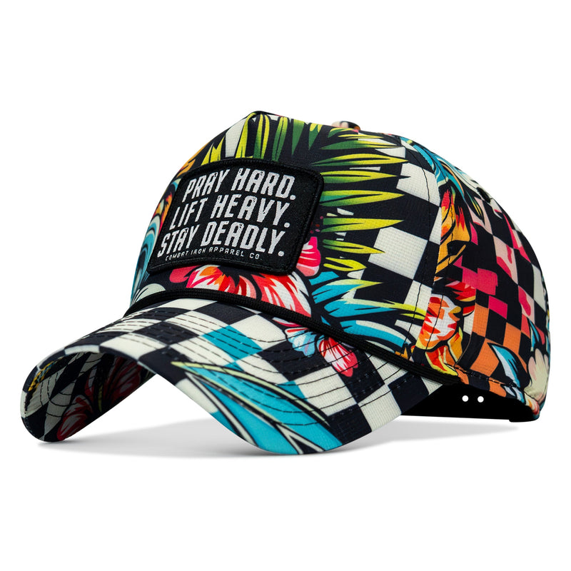Load image into Gallery viewer, Pray Hard. Lift Heavy. Stay Deadly. Patch Waterproof Weekender Snapback