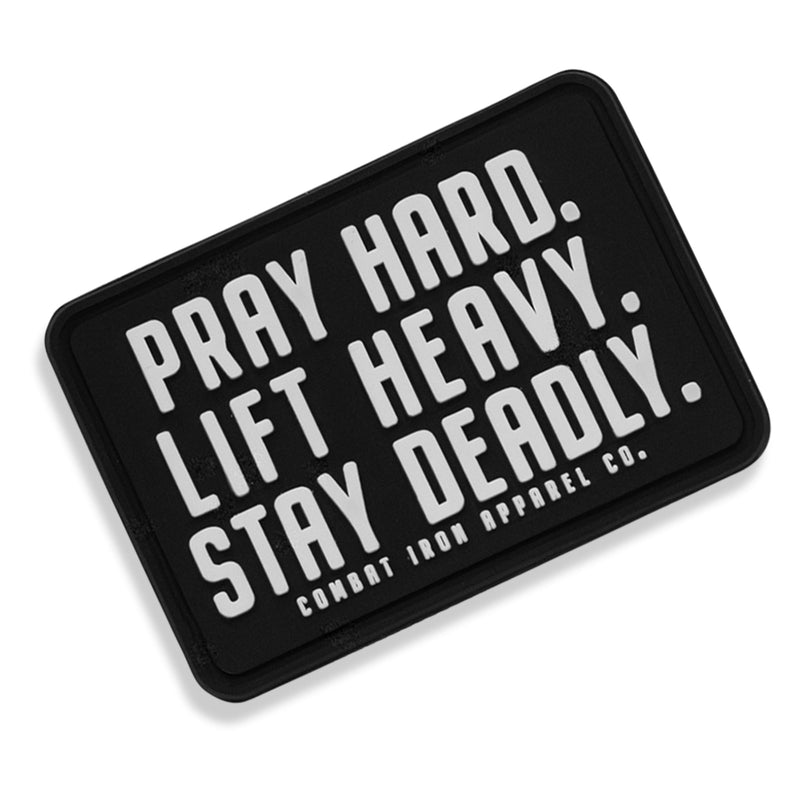 Load image into Gallery viewer, Pray Hard. Lift Heavy. Stay Deadly. PVC Patch
