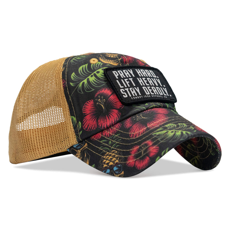 Load image into Gallery viewer, Pray Hard. Lift Heavy. Stay Deadly. Patch Tactical Ripstop Mesh Snapback Hat