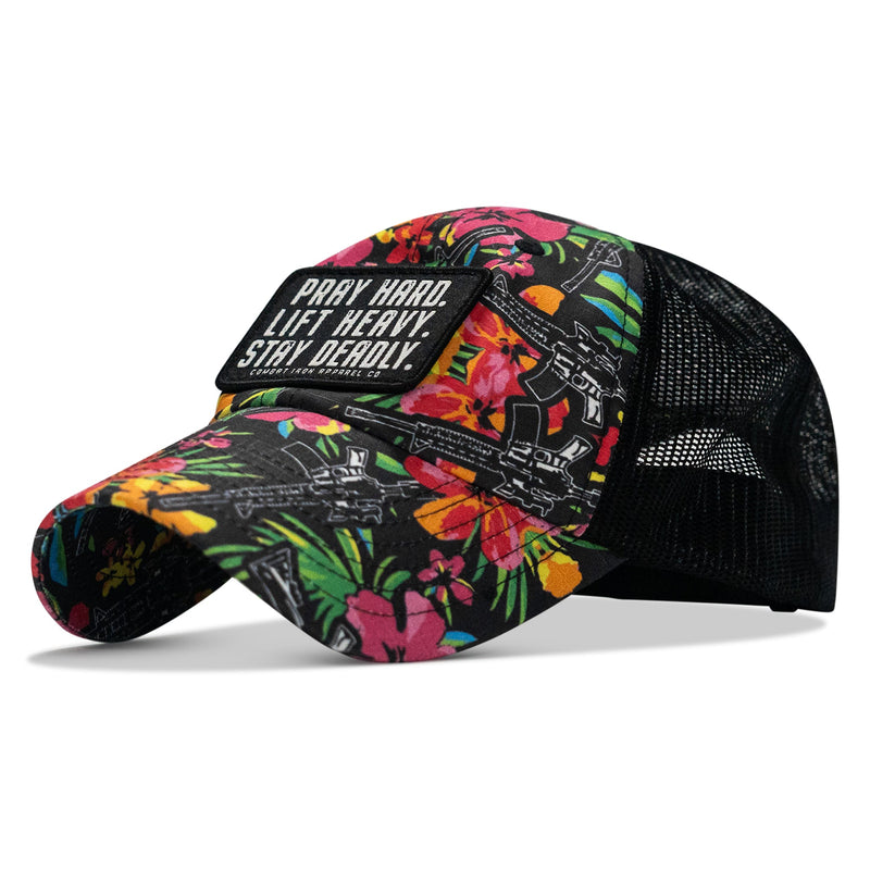 Load image into Gallery viewer, Pray Hard. Lift Heavy. Stay Deadly. Patch Tactical Ripstop Mesh Snapback Hat