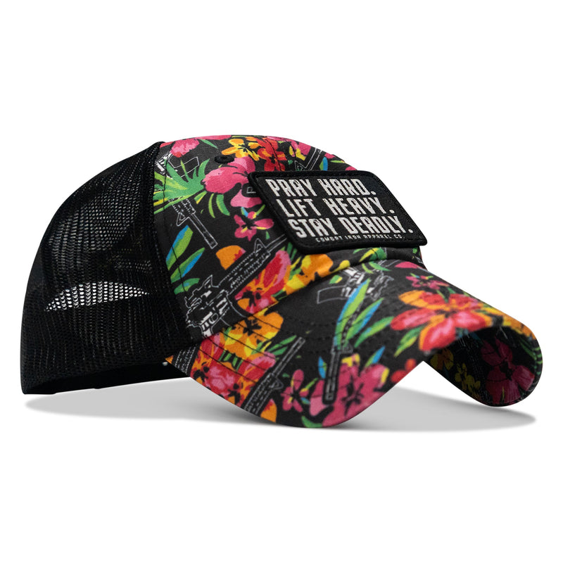 Load image into Gallery viewer, Pray Hard. Lift Heavy. Stay Deadly. Patch Tactical Ripstop Mesh Snapback Hat