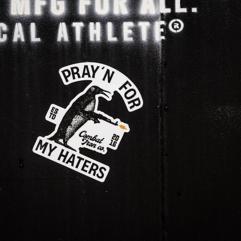 Load image into Gallery viewer, Pray'n For My Haters Penguin Decal