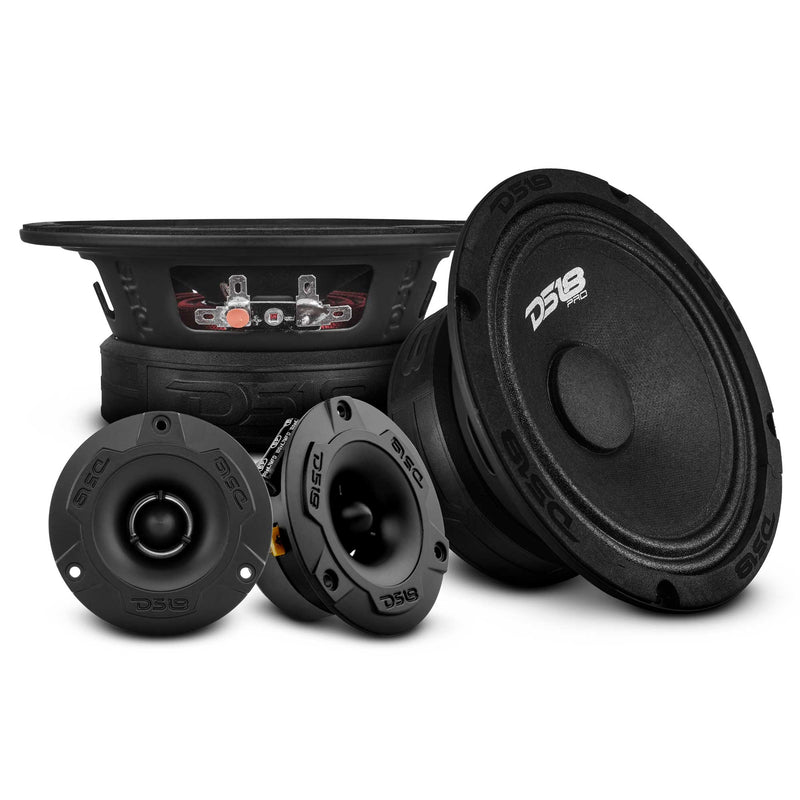 Load image into Gallery viewer, DS18 PRO-GM6.4PK Loudspeakers and Tweeters Package Including a Pair of PRO-GM6.4 + a Pair of PRO-TW1X/BK