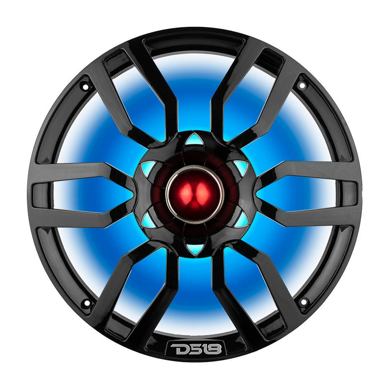 Load image into Gallery viewer, DS18 PRO-GTW10BK 10" Grill with Built-in 1.75" VC Neodymium Bullet Tweeter and RGB Lights 500 Watts Black
