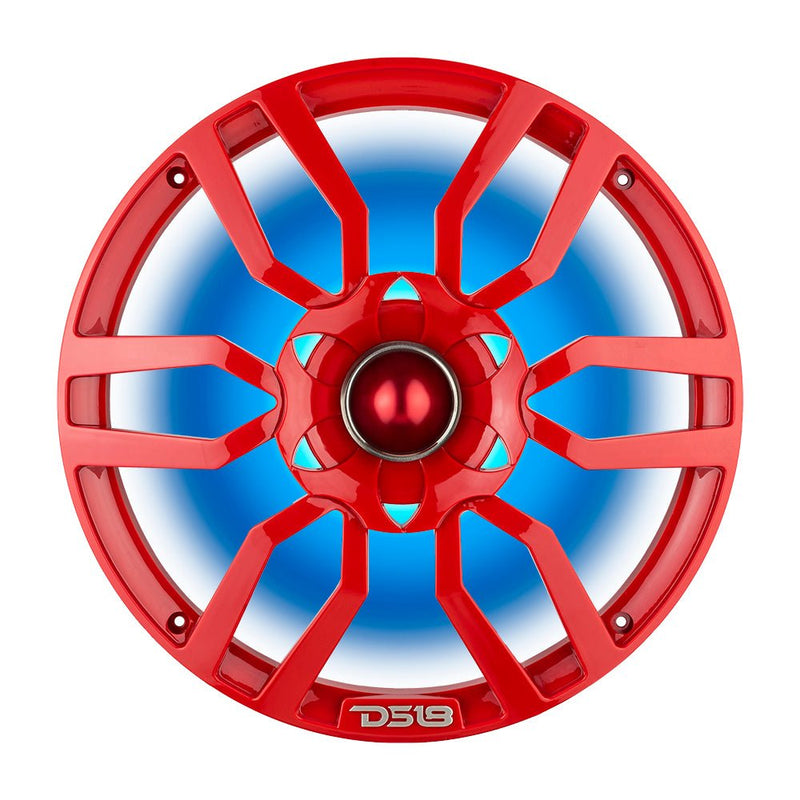 Load image into Gallery viewer, DS18 PRO-GTW10RD 10" Grill with Built-in 1.75" VC Neodymium Bullet Tweeter and RGB Lights 500 Watts Red