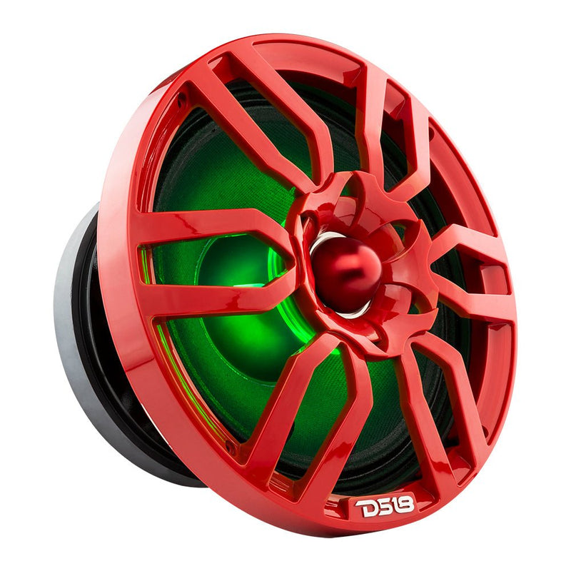Load image into Gallery viewer, DS18 PRO-GTW10RD 10" Grill with Built-in 1.75" VC Neodymium Bullet Tweeter and RGB Lights 500 Watts Red