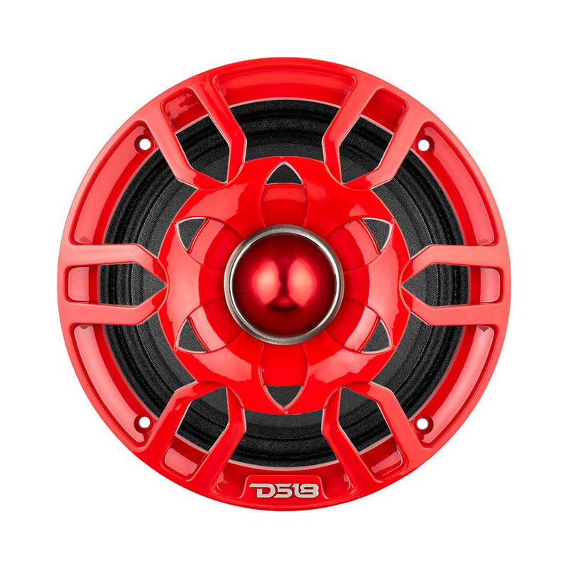 Load image into Gallery viewer, DS18 PRO-GTW6RD 6.5" Grill with Built-in 1.75" VC Neodymium Bullet Tweeter and RGB Lights 500 Watts Red(EACH)