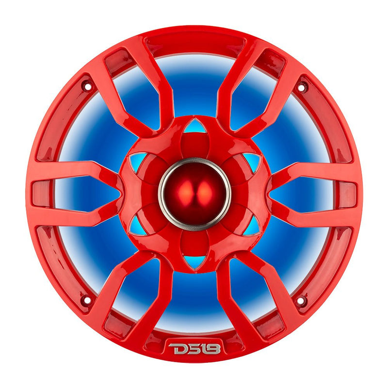 Load image into Gallery viewer, DS18 PRO-GTW8RD 8" Grill with Built-in 1.75" VC Neodymium Bullet Tweeter and RGB Lights 500 Watts Red