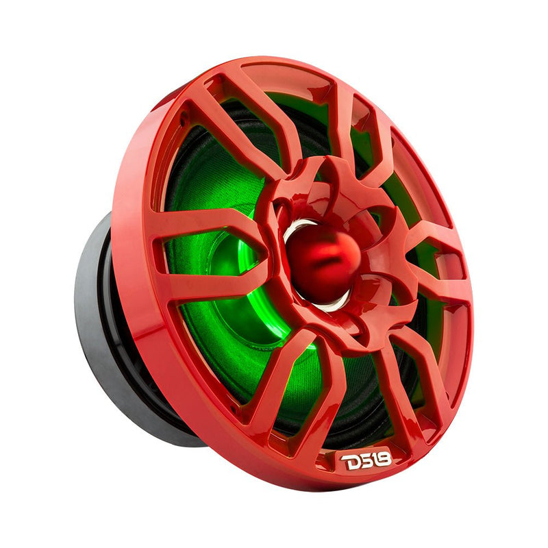 Load image into Gallery viewer, DS18 PRO-GTW8RD 8" Grill with Built-in 1.75" VC Neodymium Bullet Tweeter and RGB Lights 500 Watts Red