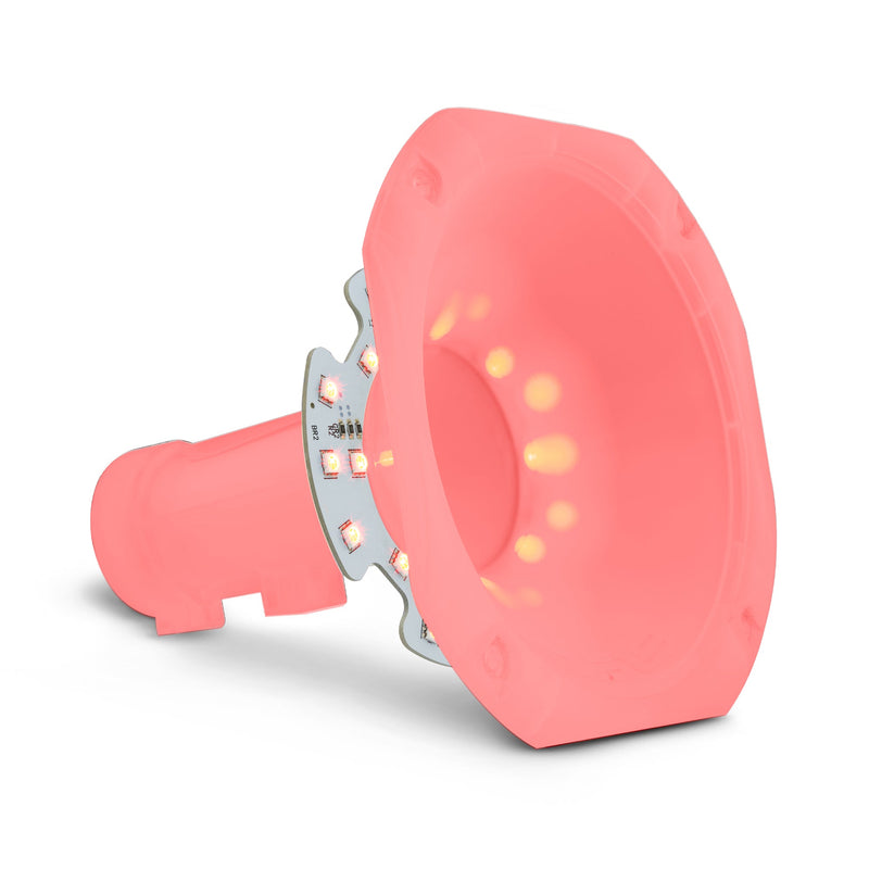 Load image into Gallery viewer, DS18 PRO-HA110CL Twist On 1" 110° 6.14" Depth Plastic Horn Clear with RGB LED Lights