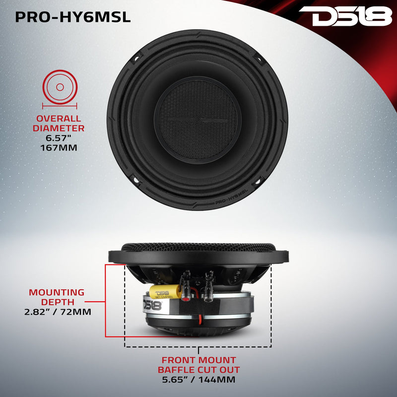 Load image into Gallery viewer, PRO 6.5" Shallow Coaxial Hybrid Mid-Range Loudspeaker with Built-in Driver | 150W RMS 8-Ohm