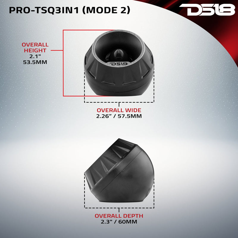 Load image into Gallery viewer, 3" Surface/Flush/Angle High Compression Neodymium Super Bullet Tweeter 100 Watts 1" Aluminum 4-Ohm Vc