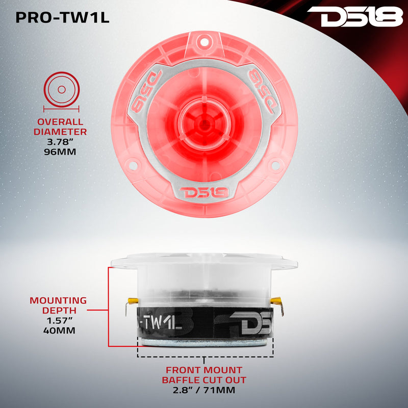 Load image into Gallery viewer, 3.8" Super Bullet Tweeter with 1" Aluminum Voice Coil with RGB LED Lights
