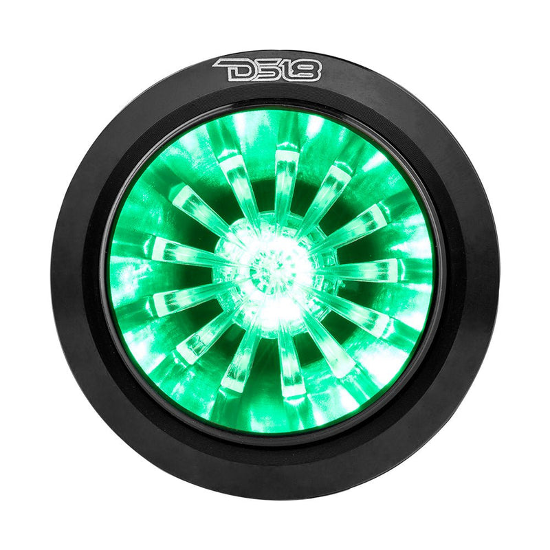 Load image into Gallery viewer, 1.6" Shallow High Compression Neodymium Super Bullet Tweeter 140 Watts 1" Polyether Ether Ketone 4-Ohm Vc With RGB LED Lights