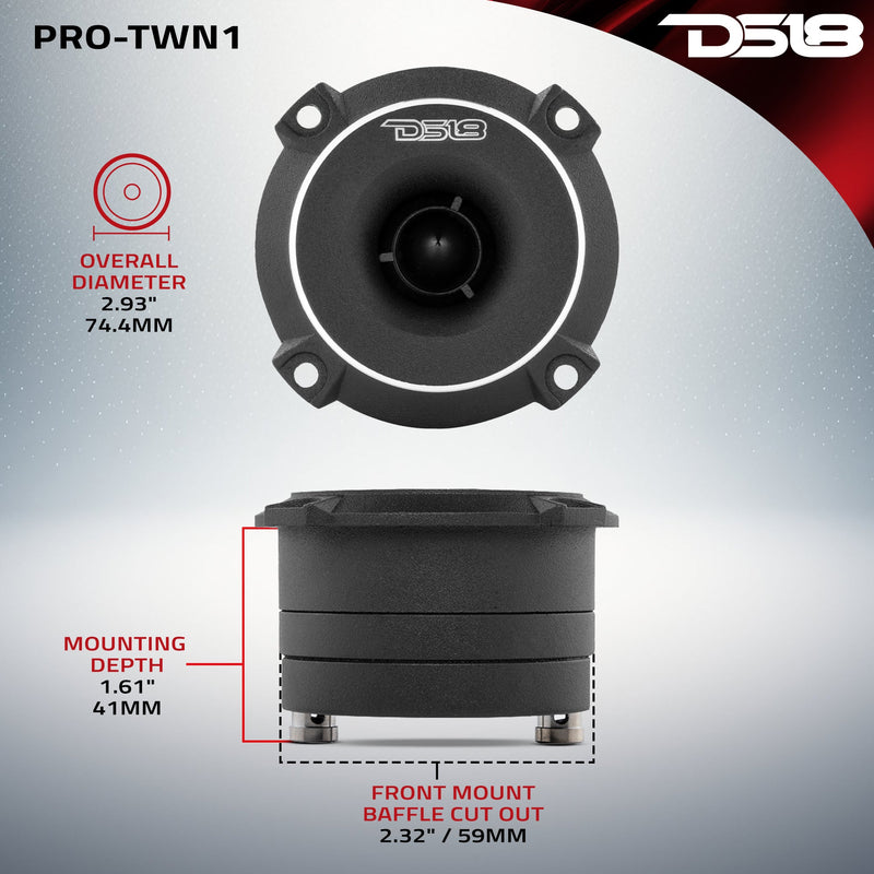 Load image into Gallery viewer, 3" High Compression Neodymium Slim Super Bullet Tweeter 120 Watts 1" Titanium 4-Ohm Vc