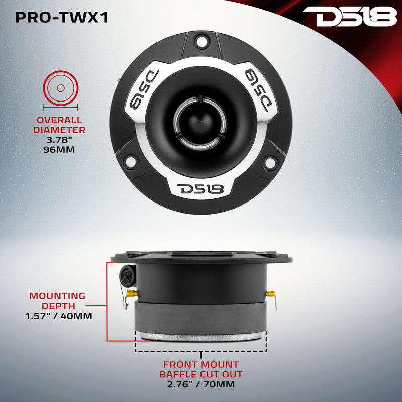 Load image into Gallery viewer, 3.8" Super Bullet Tweeter 120W RMS 1" Aluminum 4-Ohm Vc