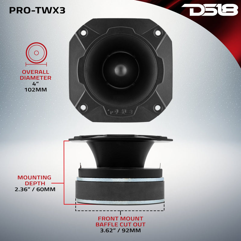 Load image into Gallery viewer, 4" Super Bullet Tweeter 250 Watts 1.5" Titanium 4-Ohm Vc