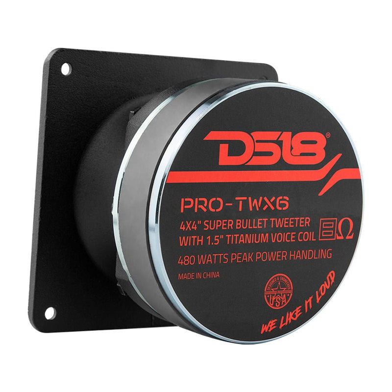 Load image into Gallery viewer, 4" x 4" Super Bullet Tweeter 240 Watts 1.5" Titanium 8-Ohm Vc