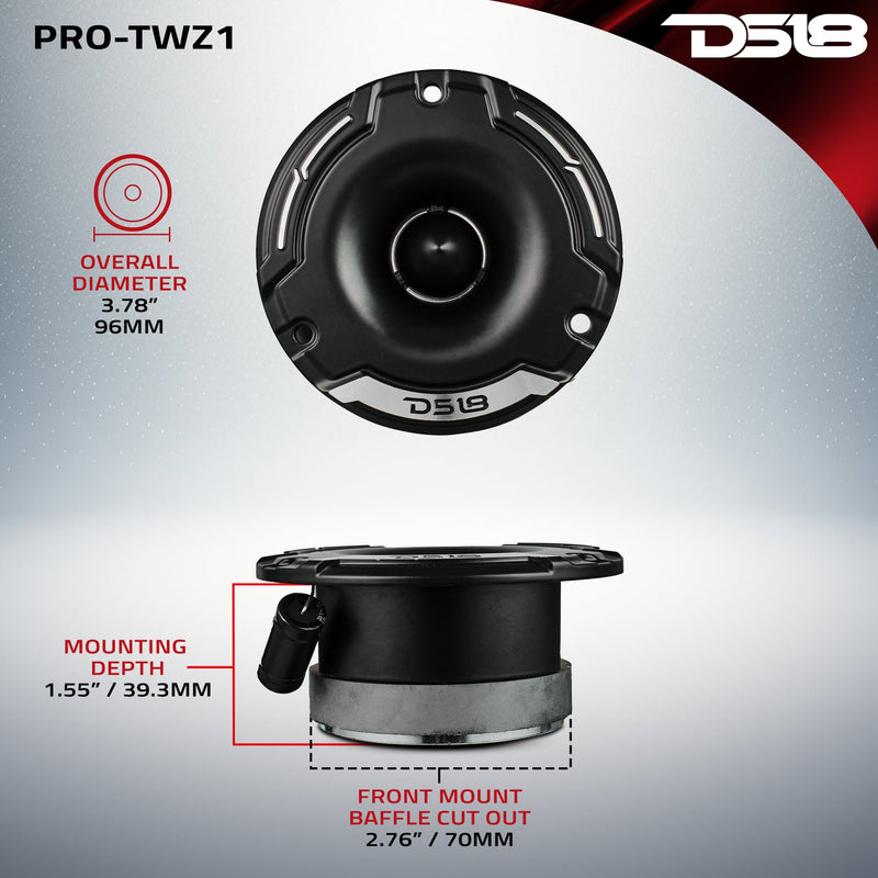 Load image into Gallery viewer, 3.8" Super Bullet Compression Tweeter with 1" Aluminum Voice Coil | 100 Watts Rms 4-Ohm