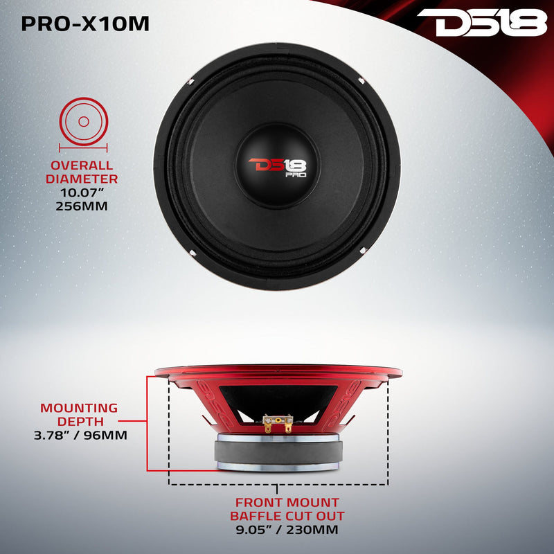 Load image into Gallery viewer, PRO-X 10" Mid-Range Loudspeaker 300 Watts Rms 8-Ohm