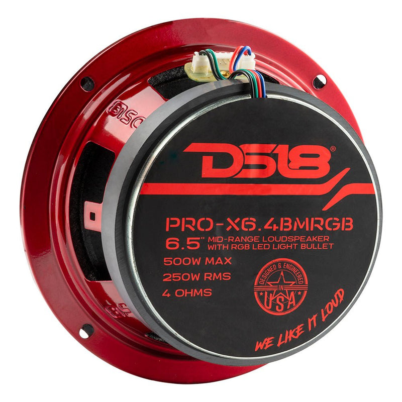 Load image into Gallery viewer, PRO-X 6.5" Mid-Range Loudspeaker with RGB Light Bullet 250 Watts Rms 4-Ohm