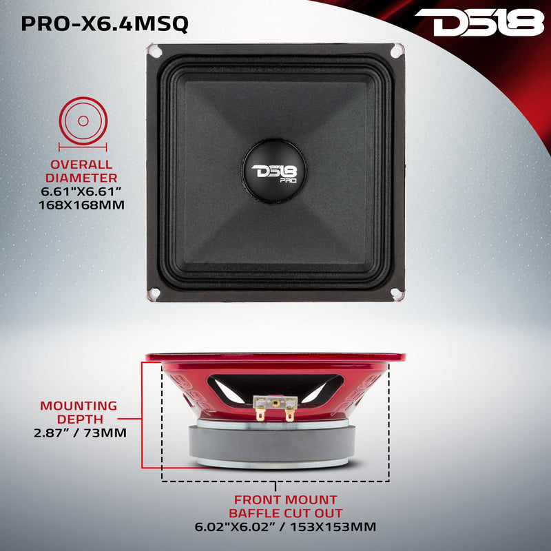 Load image into Gallery viewer, PRO 6.5" Square Midrange Loudspeaker 450 Watts 4-ohm