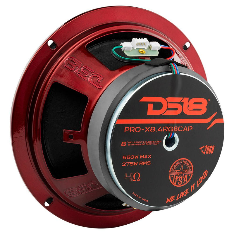 Load image into Gallery viewer, PRO-X 8" Mid-Range Loudspeaker with RGB Light Dust Cap 275 Watts Rms 4-Ohm