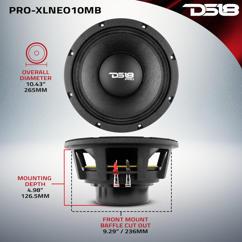 Load image into Gallery viewer, PRO 10" Neodymium Mid-Bass Loudspeaker 1000 Watts Rms 8-Ohm