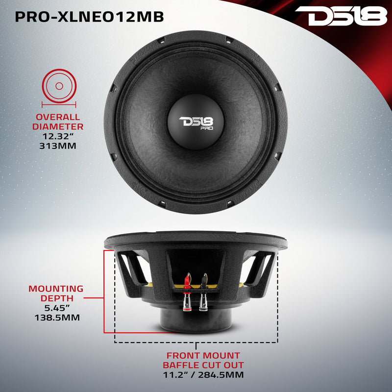 Load image into Gallery viewer, PRO 12" Neodymium Mid-Bass Loudspeaker 1000 Watts Rms 8-Ohm