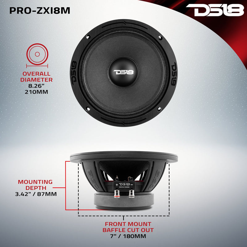 Load image into Gallery viewer, PRO-ZXI 8" Mid-Range Loudspeaker With Neodymium/Ferrite Magnets 350 Watts Rms 8-Ohm