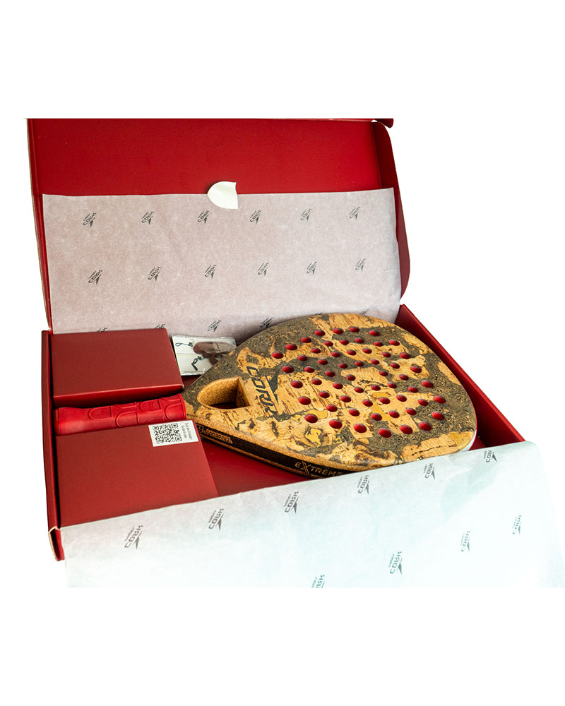 Load image into Gallery viewer, Cork Padel Racket Extreme Red + FREE Thermobag