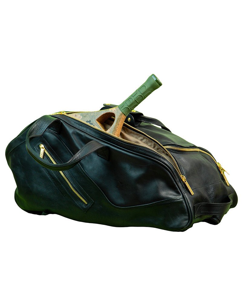 Load image into Gallery viewer, Leather Thermobag Black/Gold