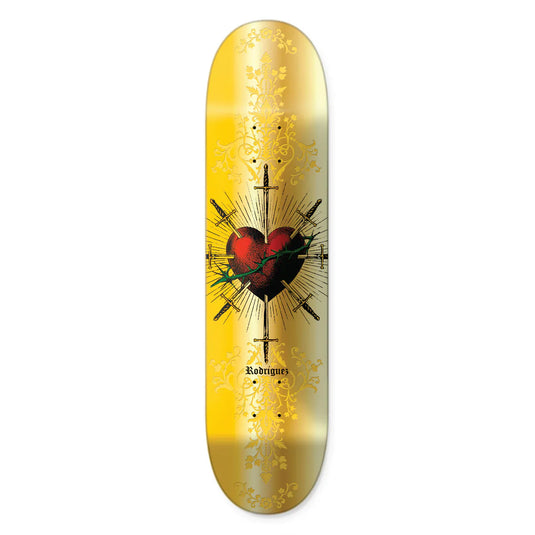 Primitive Rodriguez Saint Skateboard Deck - 8.5″ Gold