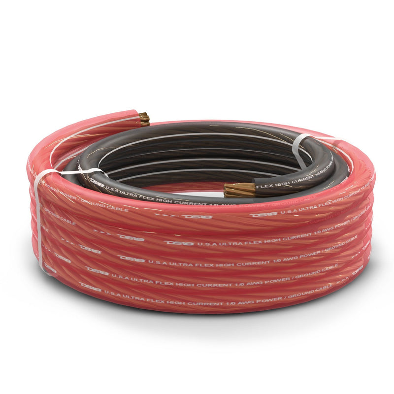Load image into Gallery viewer, 0-GA Ultra Flex CCA Ground Power Cable 5 Ft Black and 20 Ft Red Kit