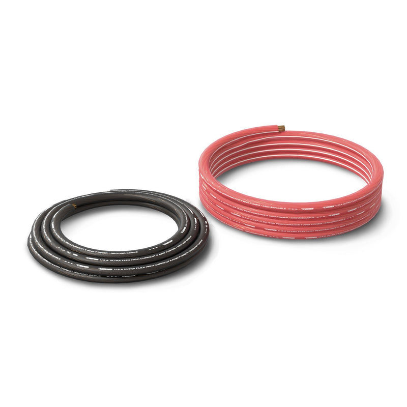 Load image into Gallery viewer, 8-GA Ultra Flex OFC Ground Power Cable 5 Ft Black and 20 Ft Red Kit