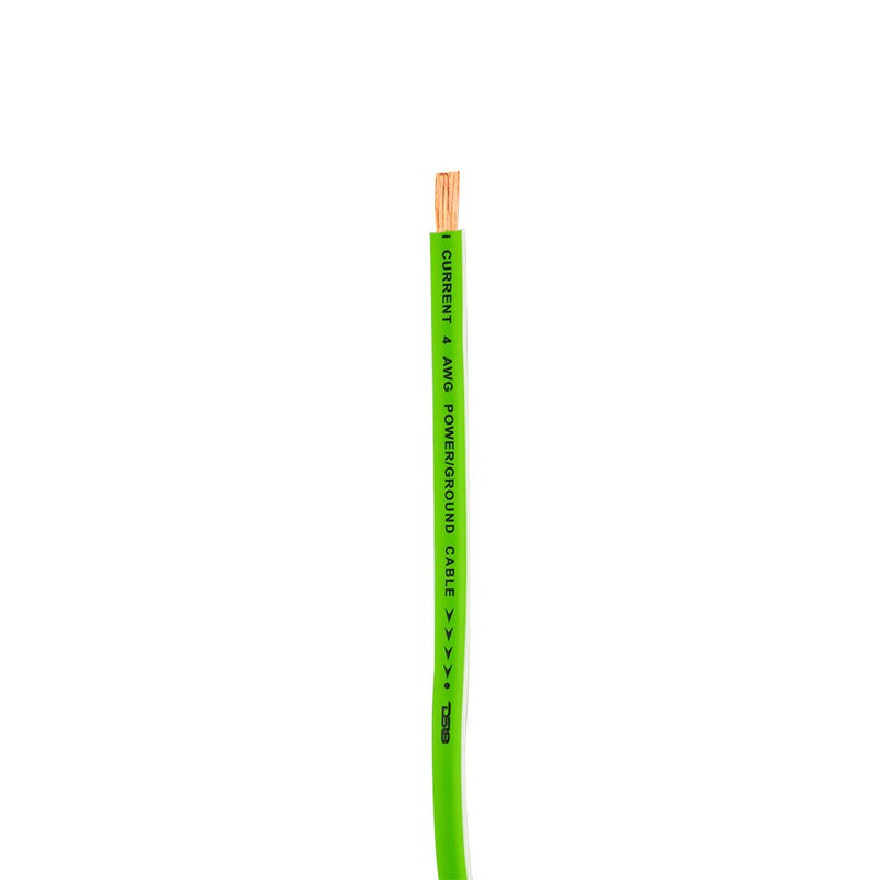 Load image into Gallery viewer, DS18 PW-OFC4GA-50YGR 4-GA Ultra Flex 100% OFC Ground, Power Cable, 50 Feet, Green