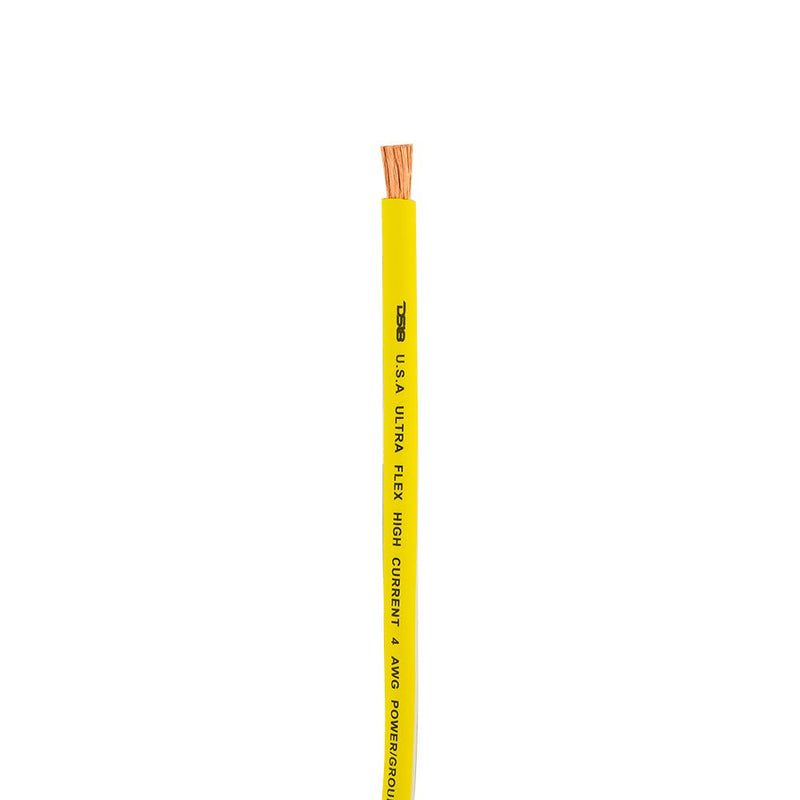 Load image into Gallery viewer, 4-GA 100% OFC Ground, Power Cable, 50 Feet -Yellow