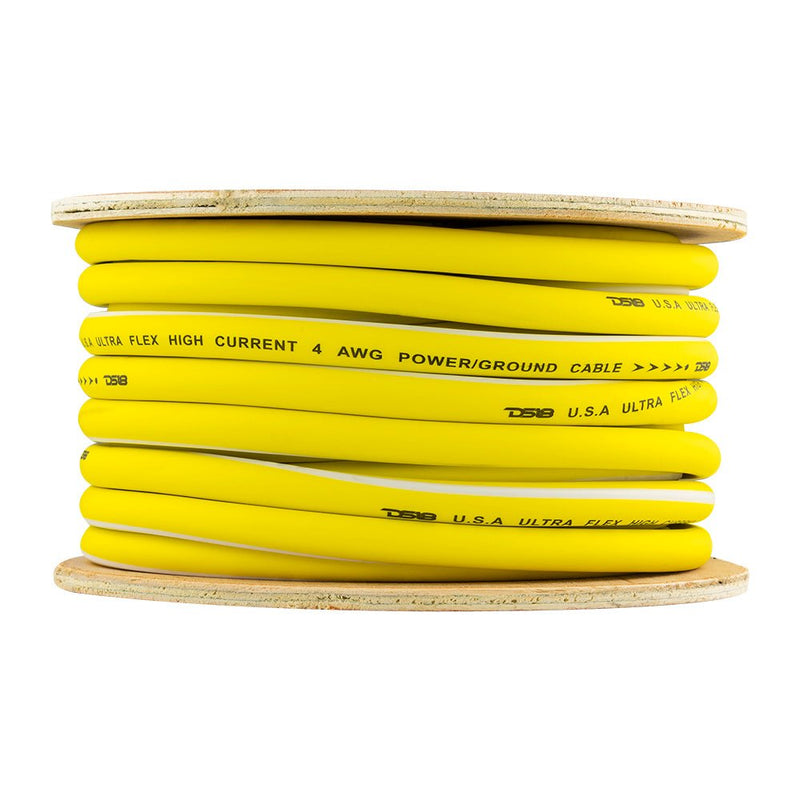 Load image into Gallery viewer, 4-GA 100% OFC Ground, Power Cable, 50 Feet -Yellow