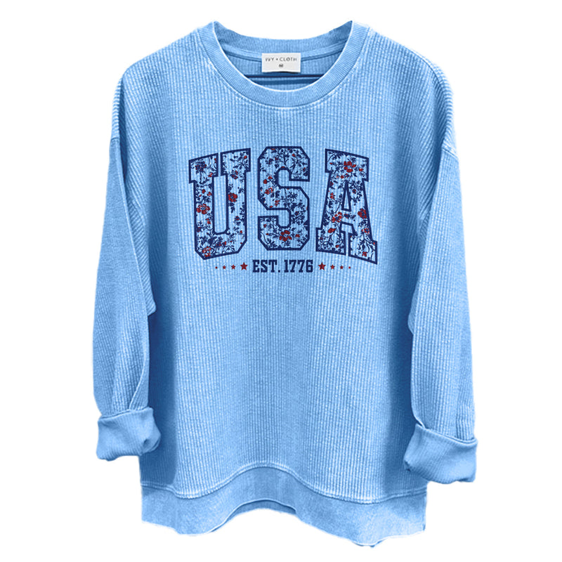 Load image into Gallery viewer, USA Floral Est 1776 (Front)