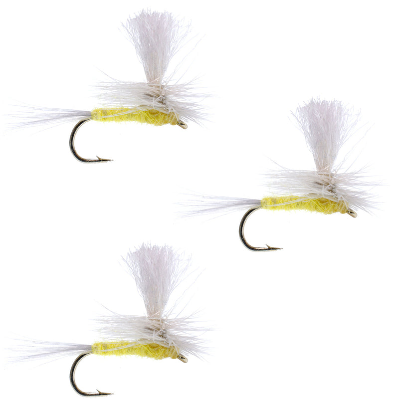 Load image into Gallery viewer, 3 Pack Pale Morning Dun Parachute PMD Classic Dry Fly Hook Size 14