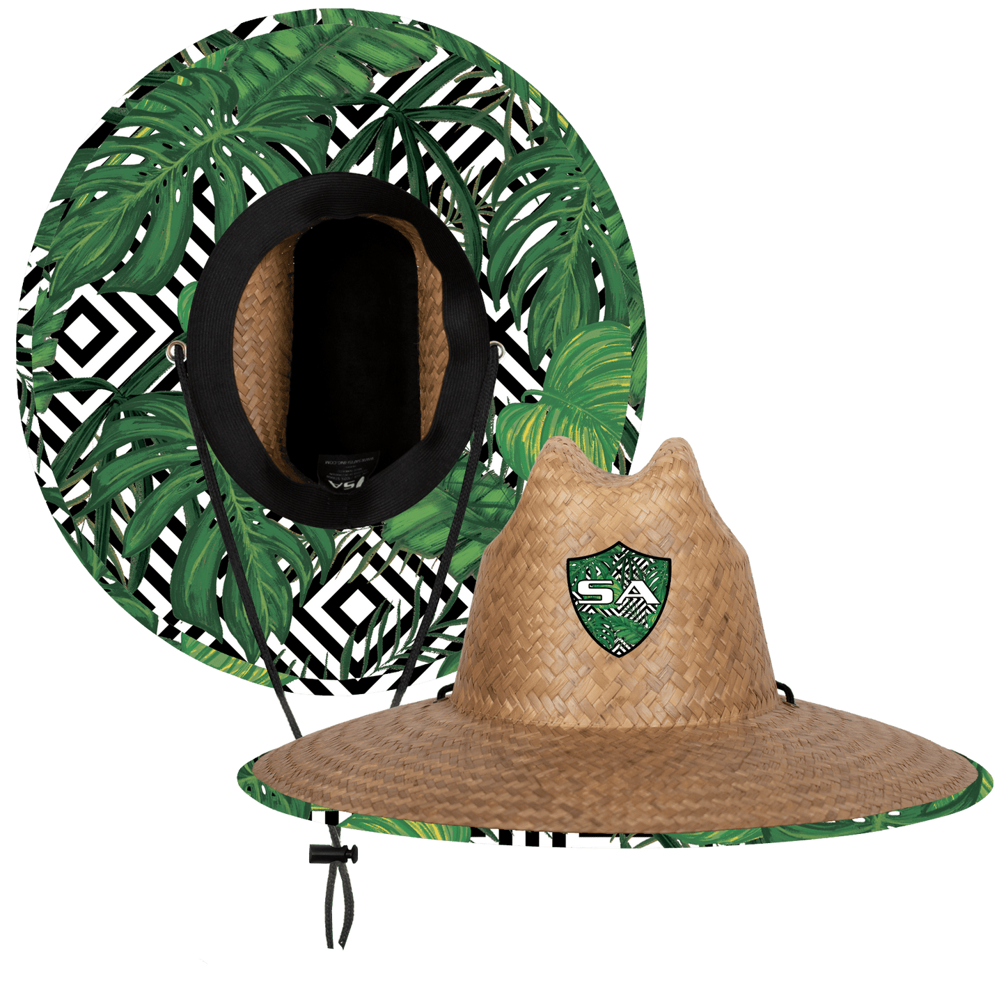 Palms Under Brim Straw Hat