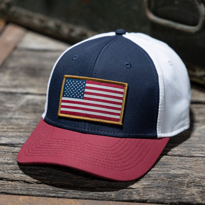 Load image into Gallery viewer, Riverside American Flag Hat Structured Ripstop Cap RWB