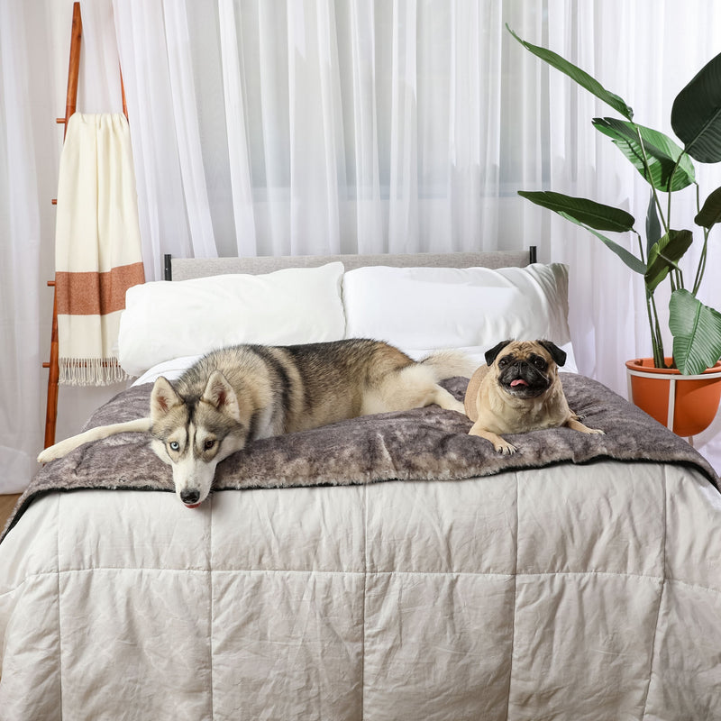 Load image into Gallery viewer, PupProtector™ Luxe Waterproof Bed Runner - Ultra Soft Chinchilla
