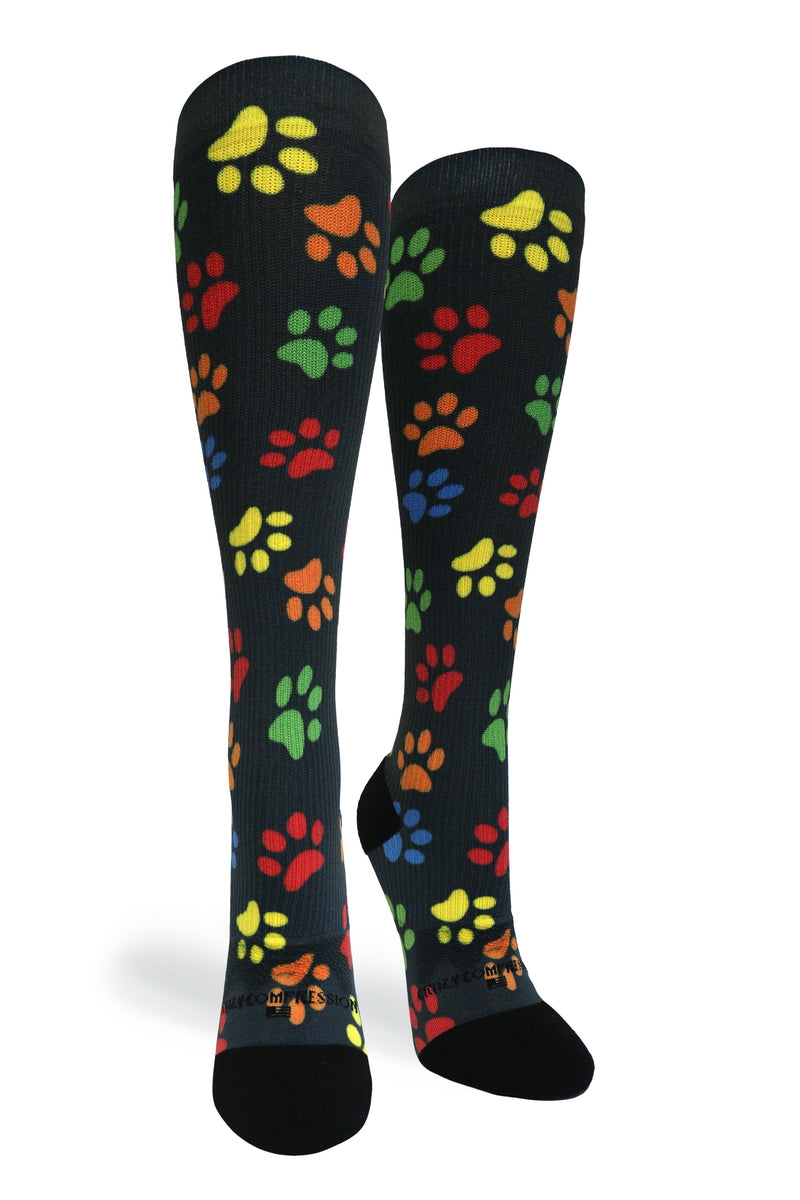 Load image into Gallery viewer, Paw Prints Black - (Standard & Extra Wide)