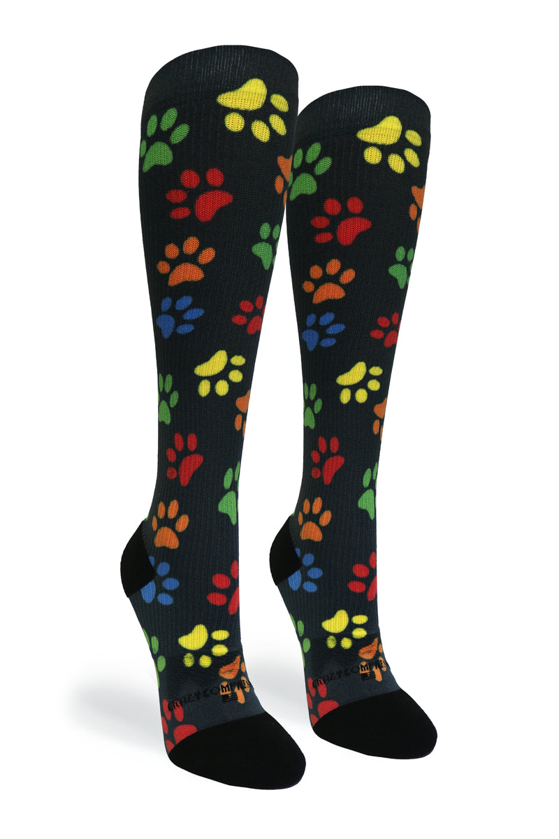 Load image into Gallery viewer, Paw Prints Black - (Standard & Extra Wide)