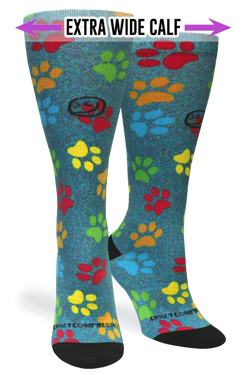 Load image into Gallery viewer, Paw Prints Station Blue - (Standard & Extra Wide)