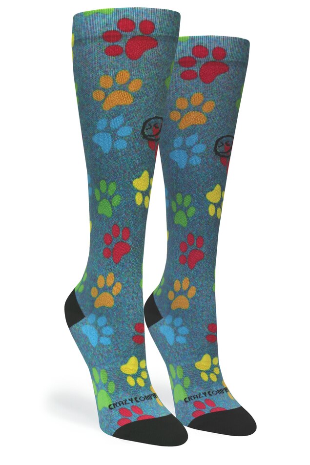 Load image into Gallery viewer, Paw Prints Station Blue - (Standard & Extra Wide)